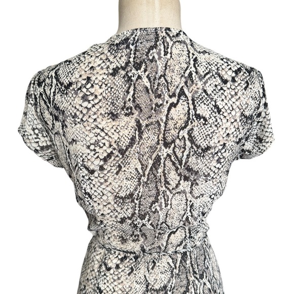 Reformation Carina Wrap Midi Dress in Rattlesnake Print - Picture 8 of 10